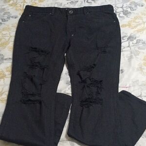 Akoo Black Denim Pants